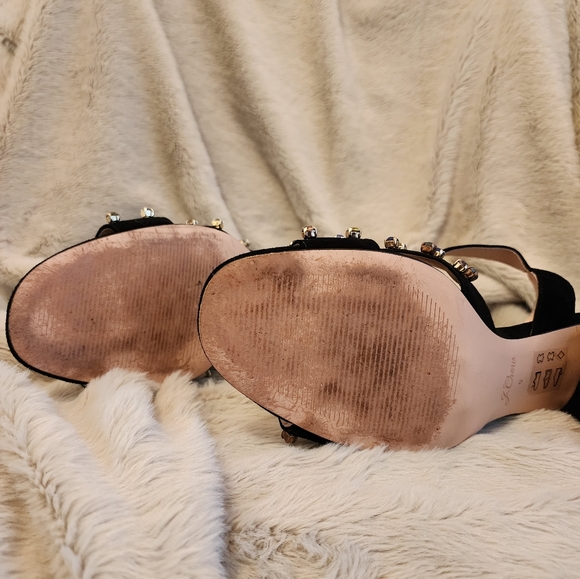 J. Crew Penny Block Heel Jeweled Sandals sz 9 - Picture 6 of 6